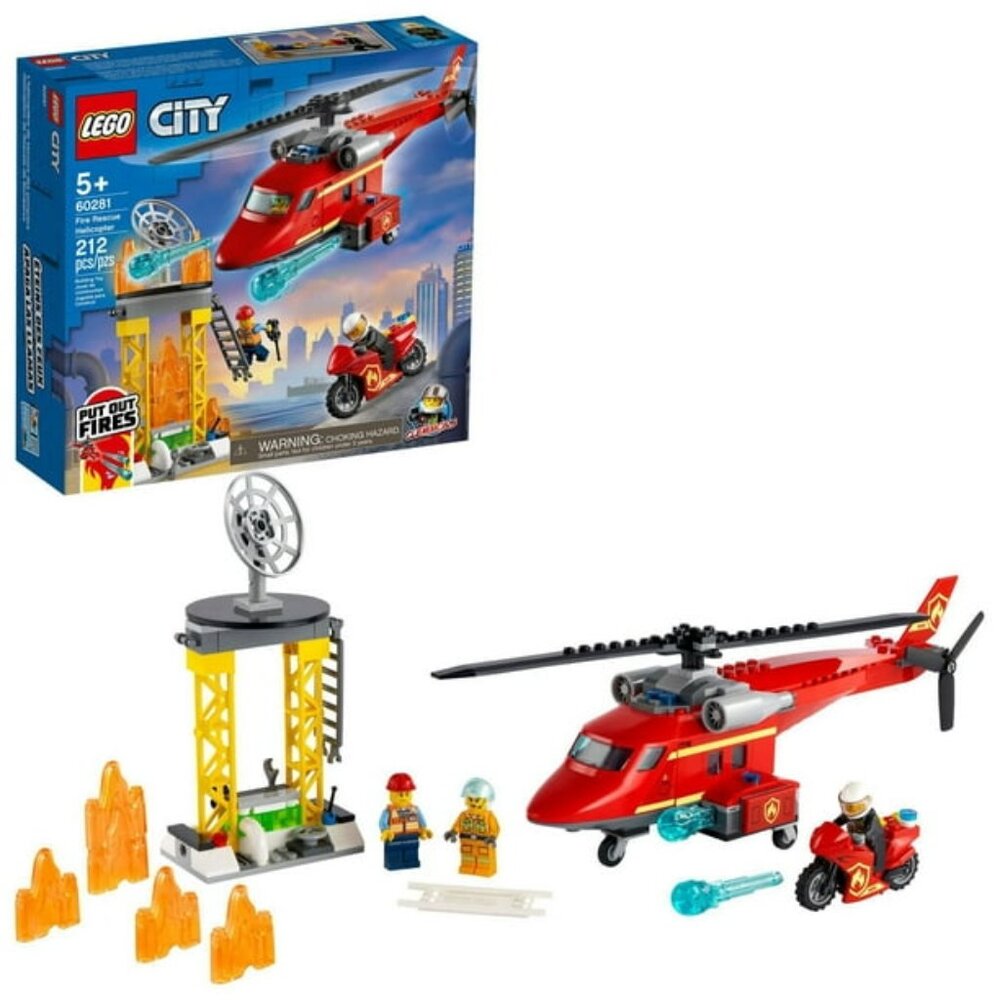Lego City Fire Rescue Helicopter 60281   Brand New